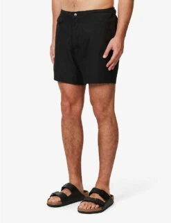 Sunspel Mid-rise Recycled-polyester Swim Shorts -Gentlemen Style Shop R04181933 BLACK ALT02