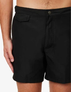 Sunspel Mid-rise Recycled-polyester Swim Shorts -Gentlemen Style Shop R04181933 BLACK ALT04