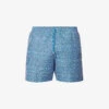 Sunspel Graphic-print Mid-rise Recycled-polyester Swim Shorts -Gentlemen Style Shop R04181938 TURQUOISE M