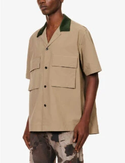 Sacai Taffeta Flap-pocket Boxy-fit Shell Shirt 9 Sacai Taffeta Flap-pocket Boxy-fit Shell Shirt -Gentlemen Style Shop R04182042 BEIGE ALT02