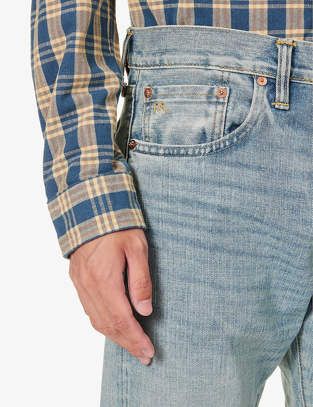 Brand-embroidered Brand-patch Slim-fit Jeans 7 Brand-embroidered Brand-patch Slim-fit Jeans - Image 5