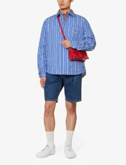 Jacquemus La Chemise Boulanger Striped Cotton Shirt -Gentlemen Style Shop R04182819 BLUESTRIPES ALT01