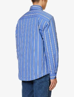 Jacquemus La Chemise Boulanger Striped Cotton Shirt -Gentlemen Style Shop R04182819 BLUESTRIPES ALT03