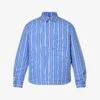Jacquemus La Chemise Boulanger Striped Cotton Shirt 1 Jacquemus La Chemise Boulanger Striped Cotton Shirt -Gentlemen Style Shop R04182819 BLUESTRIPES M