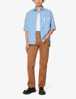 Jacquemus Le De Nîmes Fresa Regular-fit Mid-rise Jeans -Gentlemen Style Shop R04182841 CAMELBEIGE ALT01