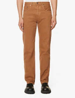 Jacquemus Le De Nîmes Fresa Regular-fit Mid-rise Jeans -Gentlemen Style Shop R04182841 CAMELBEIGE ALT02