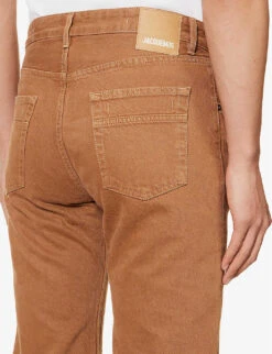 Jacquemus Le De Nîmes Fresa Regular-fit Mid-rise Jeans -Gentlemen Style Shop R04182841 CAMELBEIGE ALT04