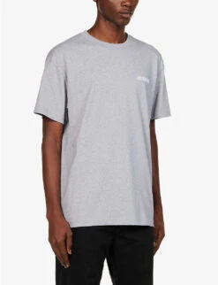 Jacquemus Le T-shirt Logo-print Organic Cotton-jersey T-shirt -Gentlemen Style Shop R04182862 GREY ALT02