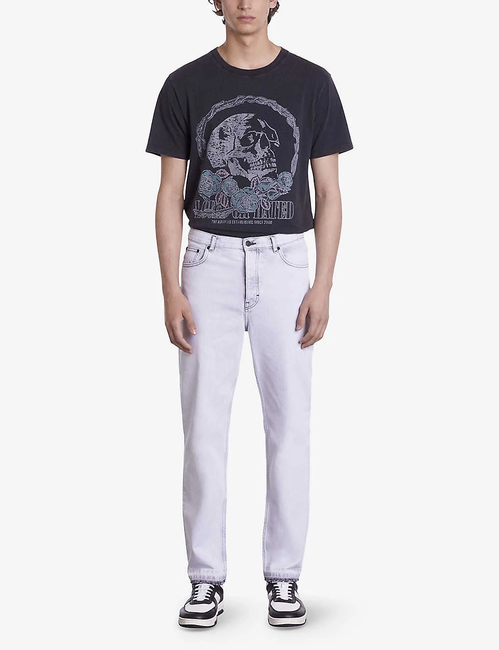 THE KOOPLES Bleached Straight-fit Cotton Jeans 4 THE KOOPLES Bleached Straight-fit Cotton Jeans - Image 2