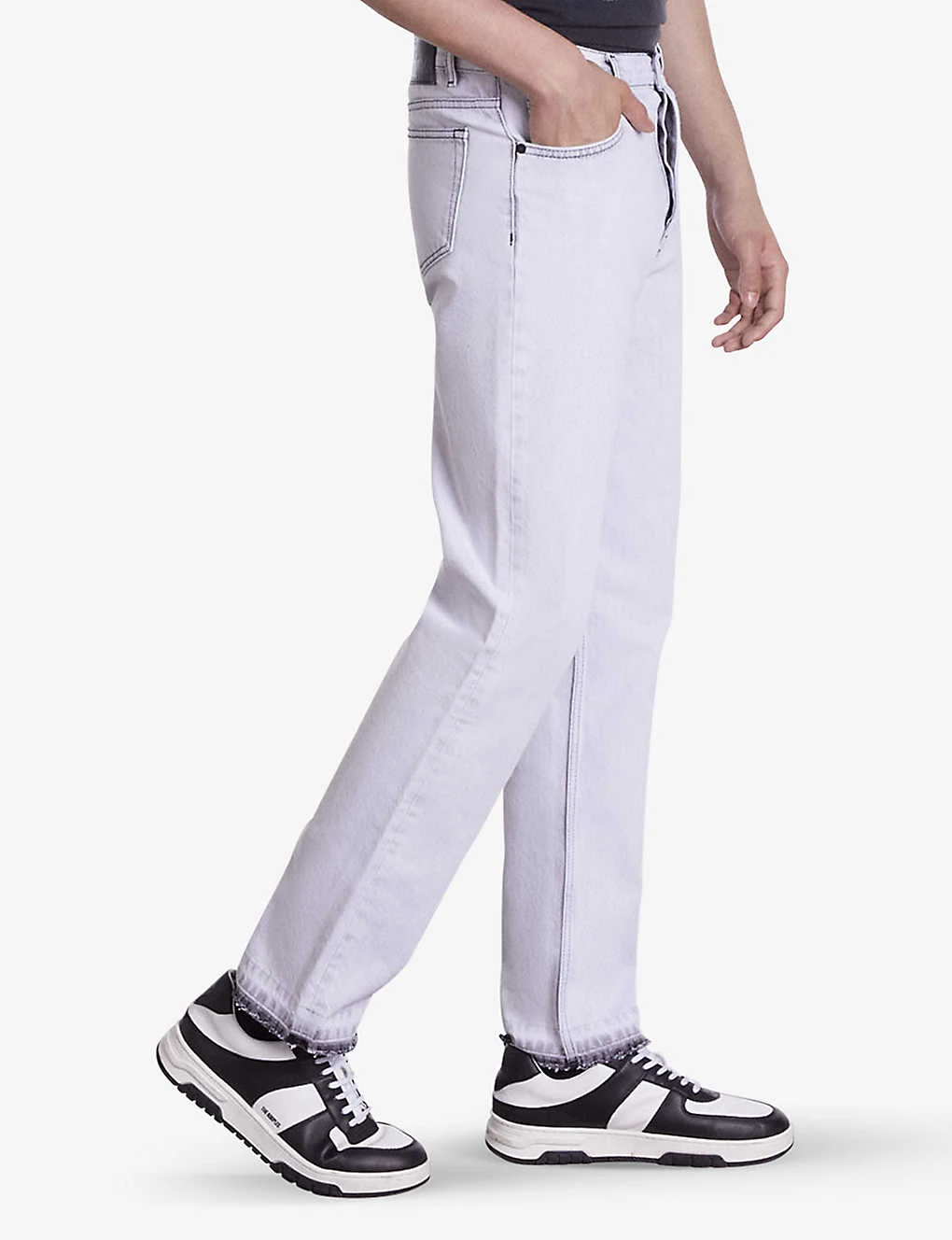 THE KOOPLES Bleached Straight-fit Cotton Jeans 5 THE KOOPLES Bleached Straight-fit Cotton Jeans - Image 3