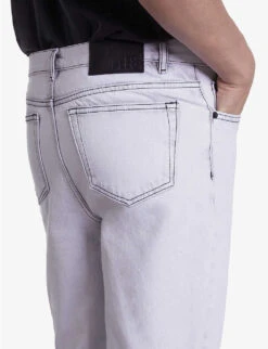 THE KOOPLES Bleached Straight-fit Cotton Jeans 12 THE KOOPLES Bleached Straight-fit Cotton Jeans -Gentlemen Style Shop R04183145 WHITEBLEACH ALT04