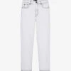 THE KOOPLES Bleached Straight-fit Cotton Jeans 2 THE KOOPLES Bleached Straight-fit Cotton Jeans -Gentlemen Style Shop R04183145 WHITEBLEACH M