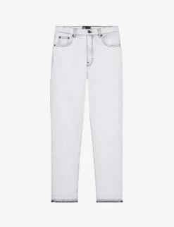 THE KOOPLES Bleached Straight-fit Cotton Jeans