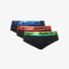 Nike Pack Of Three Logo-waistband Stretch Recycled-polyester Briefs 2 Nike Pack Of Three Logo-waistband Stretch Recycled-polyester Briefs -Gentlemen Style Shop R04183380 BLACKGRADIENT M