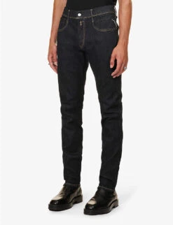 Replay Anbass Regular-fit Tapered-leg Stretch-denim Jeans 11 Replay Anbass Regular-fit Tapered-leg Stretch-denim Jeans -Gentlemen Style Shop R04186400 HAVANA ALT02