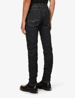 Replay Anbass Regular-fit Tapered-leg Stretch-denim Jeans 12 Replay Anbass Regular-fit Tapered-leg Stretch-denim Jeans -Gentlemen Style Shop R04186400 HAVANA ALT03