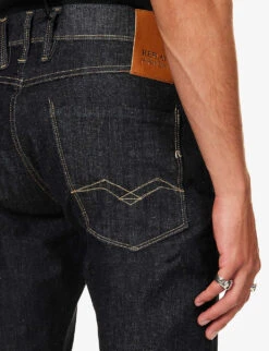 Replay Anbass Regular-fit Tapered-leg Stretch-denim Jeans 13 Replay Anbass Regular-fit Tapered-leg Stretch-denim Jeans -Gentlemen Style Shop R04186400 HAVANA ALT04