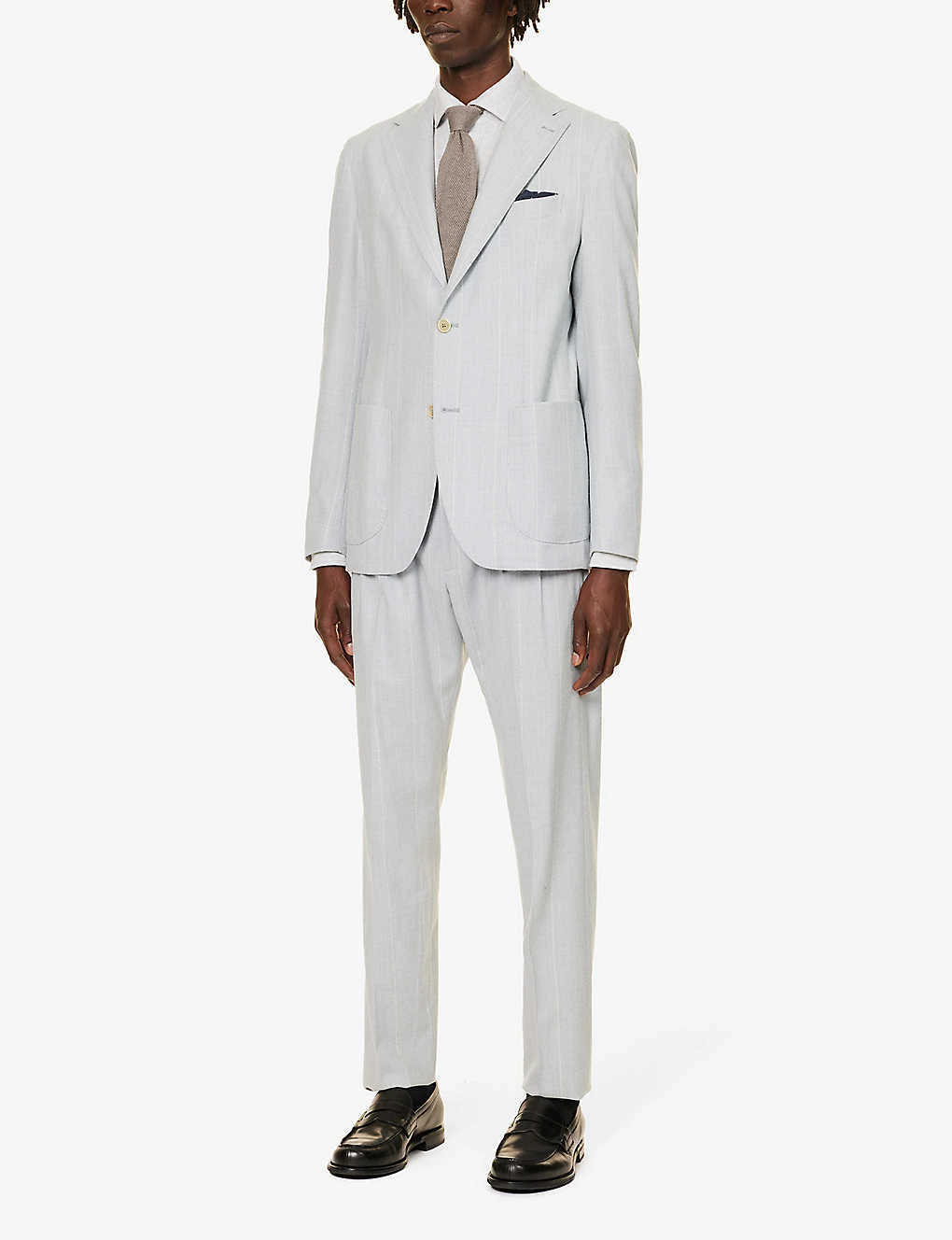 ELEVENTY Striped Drawstring-waistband Regular-fit Wool Suit 5 ELEVENTY Striped Drawstring-waistband Regular-fit Wool Suit - Image 3