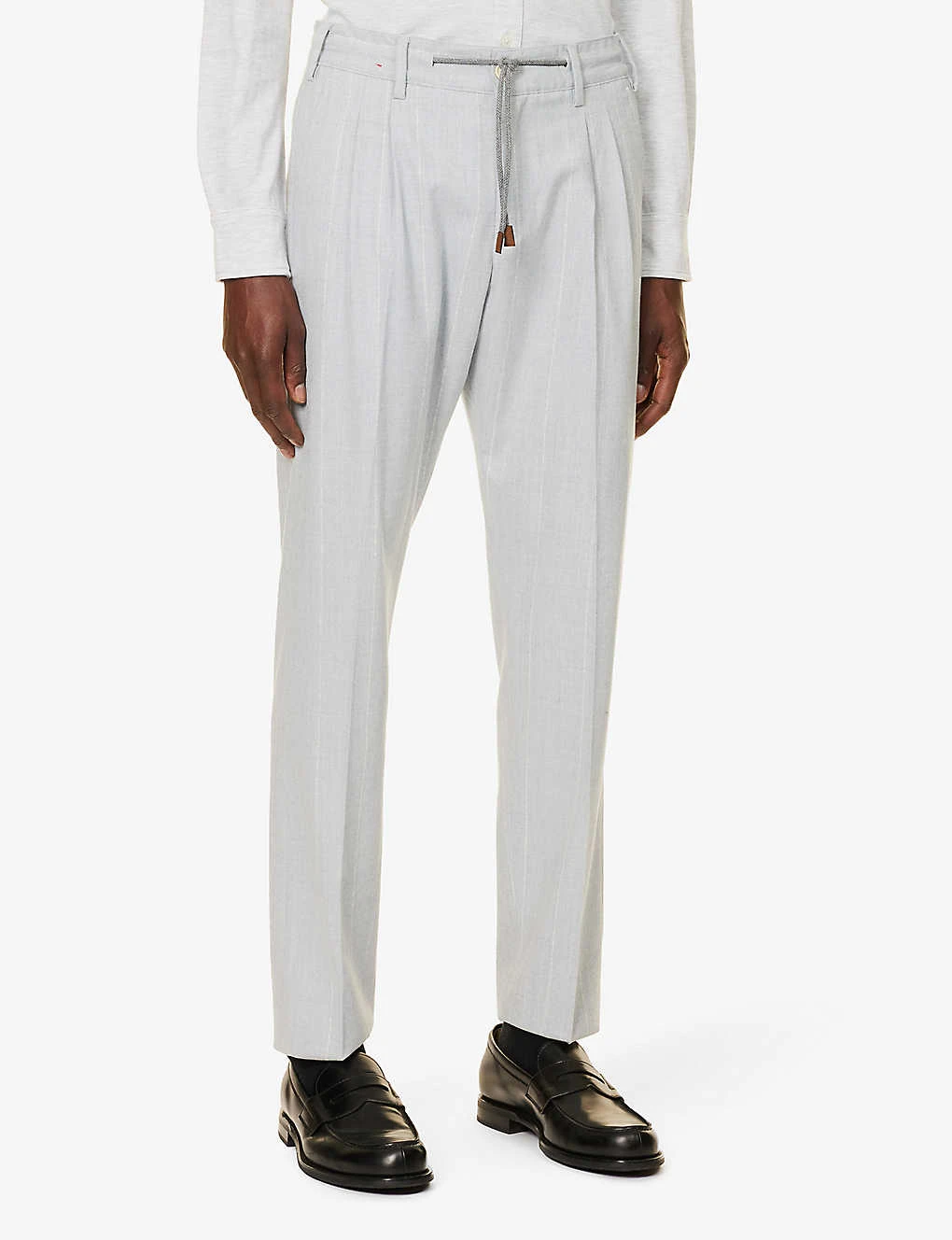 ELEVENTY Striped Drawstring-waistband Regular-fit Wool Suit 9 ELEVENTY Striped Drawstring-waistband Regular-fit Wool Suit - Image 7