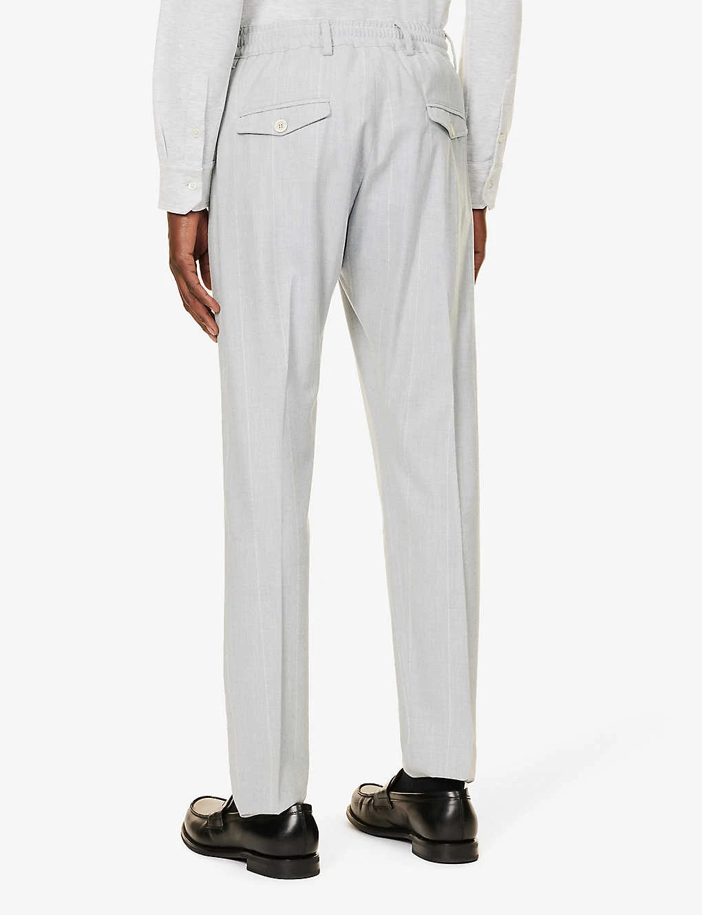 ELEVENTY Striped Drawstring-waistband Regular-fit Wool Suit 10 ELEVENTY Striped Drawstring-waistband Regular-fit Wool Suit - Image 8