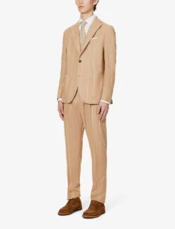ELEVENTY Regular-fit Drawstring-waistband Wool Suit 11 ELEVENTY Regular-fit Drawstring-waistband Wool Suit -Gentlemen Style Shop R04187218 CAMEL ALT02
