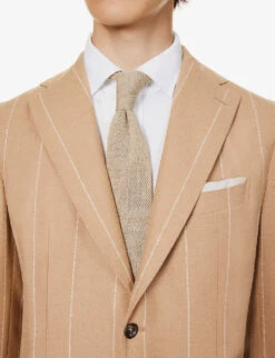 ELEVENTY Regular-fit Drawstring-waistband Wool Suit 14 ELEVENTY Regular-fit Drawstring-waistband Wool Suit -Gentlemen Style Shop R04187218 CAMEL ALT05