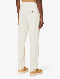 ELEVENTY Notched-lapel Drawstring-waistband Regular-fit Cotton-blend Suit 17 ELEVENTY Notched-lapel Drawstring-waistband Regular-fit Cotton-blend Suit -Gentlemen Style Shop R04187220 WHITE ALT07