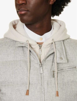 ELEVENTY Funnel-neck Silk And Cashmere-blend Gilet -Gentlemen Style Shop R04187231 GREYSAND ALT04