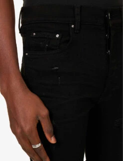 Amiri MX1 Bandana Distressed Straight-leg Jeans 13 Amiri MX1 Bandana Distressed Straight-leg Jeans -Gentlemen Style Shop R04188193 BLACK ALT04