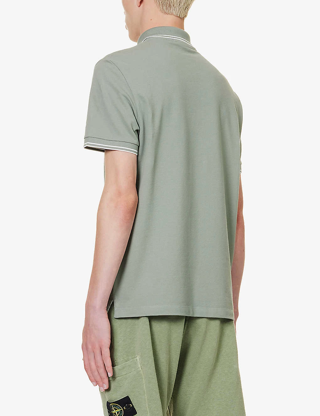 Stone Island Logo-badge Slim-fit Stretch-cotton Polo Shirt 6 Stone Island Logo-badge Slim-fit Stretch-cotton Polo Shirt - Image 4