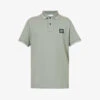 Stone Island Logo-badge Slim-fit Stretch-cotton Polo Shirt 2 Stone Island Logo-badge Slim-fit Stretch-cotton Polo Shirt -Gentlemen Style Shop R04188777 SAGE M