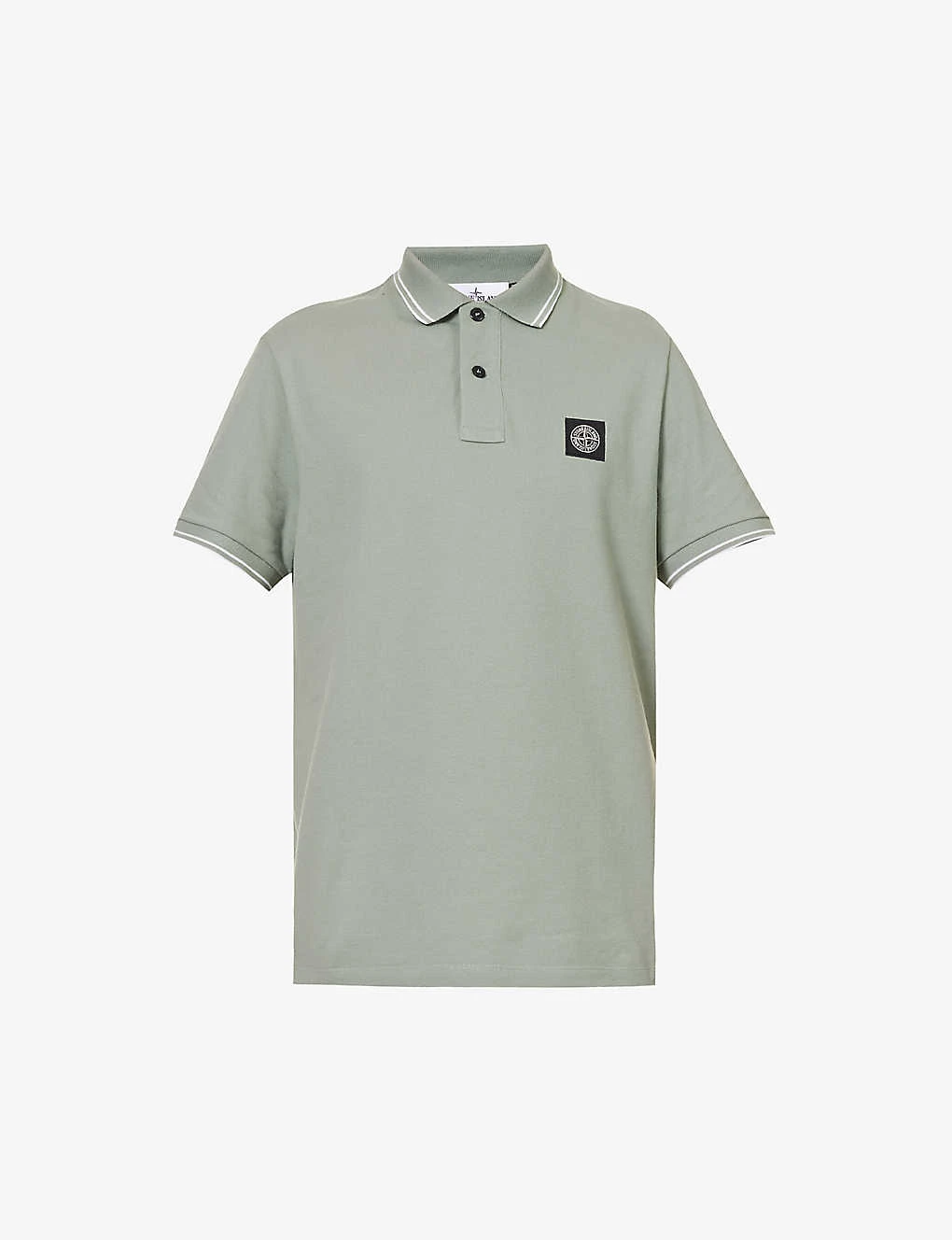 Stone Island Logo-badge Slim-fit Stretch-cotton Polo Shirt 3 Stone Island Logo-badge Slim-fit Stretch-cotton Polo Shirt