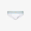 Versace Logo-waistband Low-rise Stretch-cotton Briefs -Gentlemen Style Shop R04188839 WHITESUMMERSKYBLUE M