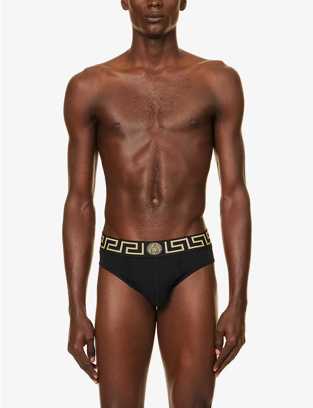Versace Pack Of Three Logo-waistband Low-rise Stretch-cotton Briefs 4 Versace Pack Of Three Logo-waistband Low-rise Stretch-cotton Briefs - Image 2