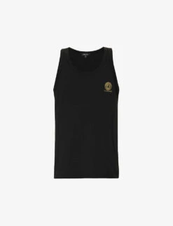 Versace Medusa Logo-print Stretch-cotton Top