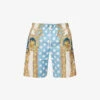 Versace Graphic-print Slip-pocket Regular-fit Swim Shorts 1 Versace Graphic-print Slip-pocket Regular-fit Swim Shorts -Gentlemen Style Shop R04188863 LIGHTBLUEIVORY M