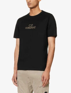 Logo-embroidered Short-sleeve Cotton-jersey T-shirt -Gentlemen Style Shop R04189381 BLACK ALT02