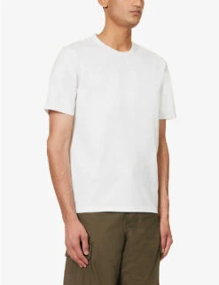 Metropolis Mercerised Cotton-jersey T-shirt -Gentlemen Style Shop R04189407 WHITE ALT02