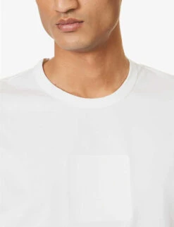 Metropolis Mercerised Cotton-jersey T-shirt -Gentlemen Style Shop R04189407 WHITE ALT04