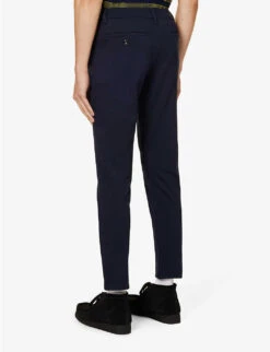 7 For All Mankind Brand-patch Belt-loop Regular-fit Stretch-denim Jeans -Gentlemen Style Shop R04193319 NAVY ALT03