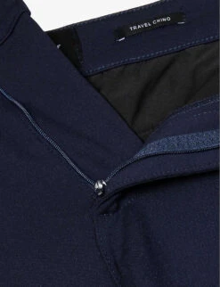 7 For All Mankind Brand-patch Belt-loop Regular-fit Stretch-denim Jeans -Gentlemen Style Shop R04193319 NAVY ALT06