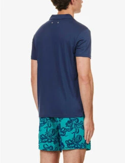 Vilebrequin Pirinol Brand-embroidered Regular-fit Jersey Polo Shirt -Gentlemen Style Shop R04193705 BLEUMARINE ALT03
