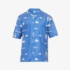 Sunspel Graphic-print Regular-fit Cotton-poplin Shirt -Gentlemen Style Shop R04194498 TODAYSFORECASTPRINT M
