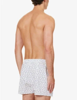 Sunspel Graphic-print Cotton-poplin Boxers -Gentlemen Style Shop R04194502 HOLESPOTPRINTWHITE ALT02
