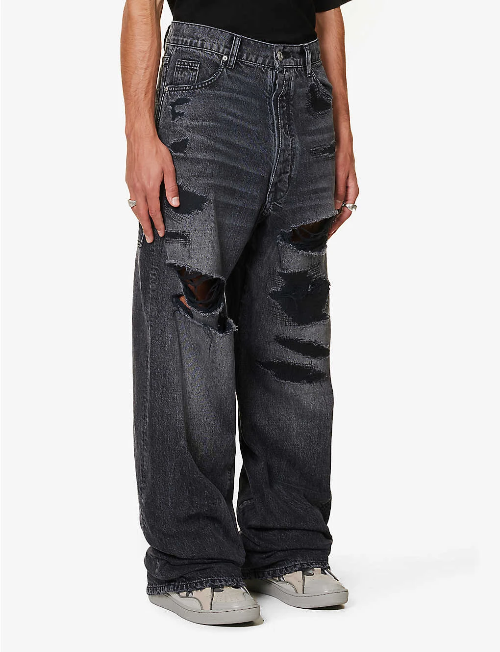 Distressed Wide-leg Mid-rise Jeans 5 Distressed Wide-leg Mid-rise Jeans - Image 3