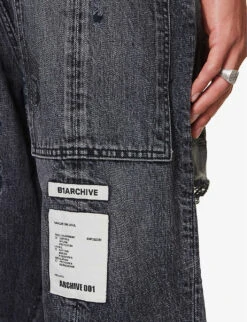 Distressed Wide-leg Mid-rise Jeans 11 Distressed Wide-leg Mid-rise Jeans -Gentlemen Style Shop R04194909 REPAIRDENIM ALT04