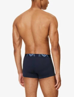 Emporio Armani Pack Of Three Stretch-cotton Trunks -Gentlemen Style Shop R04194978 MARINEMARINEMARINE ALT02