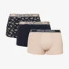 Emporio Armani Branded Pack Of Three Stretch-cotton Trunks 2 Emporio Armani Branded Pack Of Three Stretch-cotton Trunks -Gentlemen Style Shop R04194984 CORDAMARINSTMARIN M