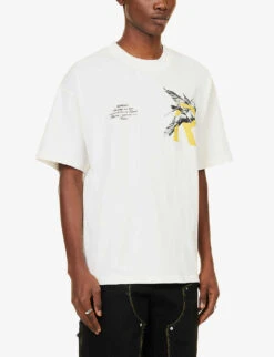 Represent Giants Relaxed-fit Cotton-jersey T-shirt -Gentlemen Style Shop R04195346 FLATWHITE ALT02