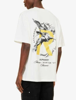 Represent Giants Relaxed-fit Cotton-jersey T-shirt -Gentlemen Style Shop R04195346 FLATWHITE ALT03